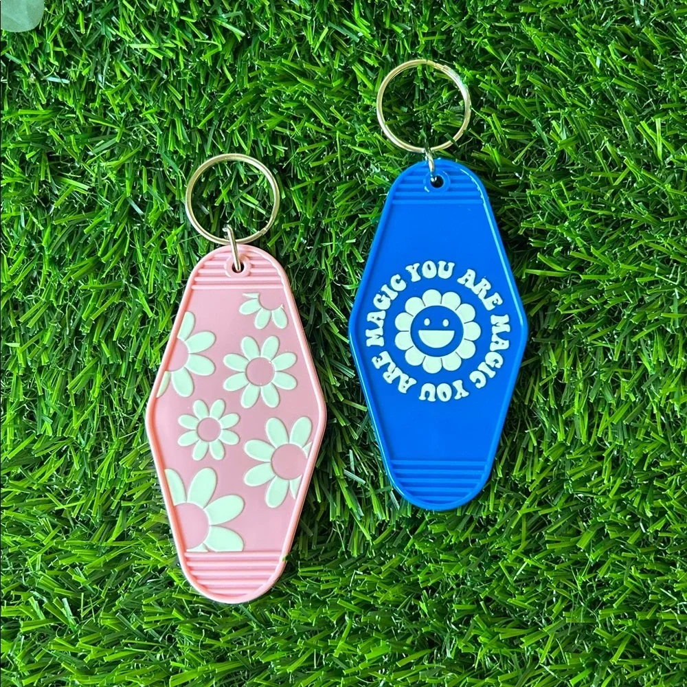 Two Custom Made Key Chain Bag Charms NWOT